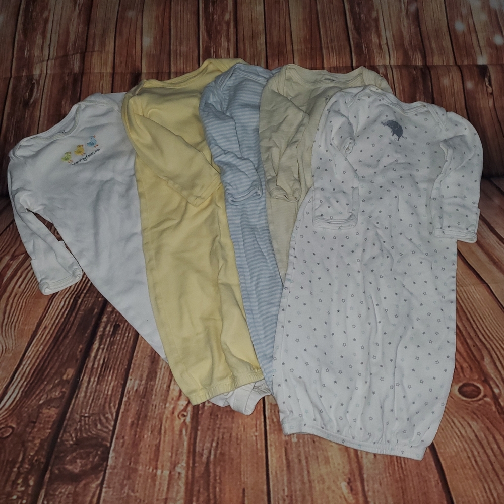 Baby Boy 0-3 month gown lot